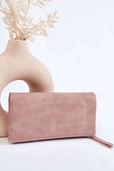 Damski Duży Portfel Na Magnes Różowy Connes