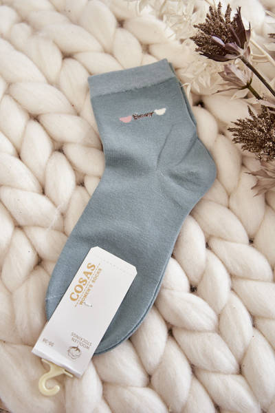 Damskie Gładkie Bawełniane Skarpetki Cosas Zielone