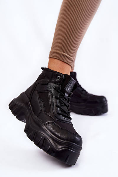 Modne Botki Trapery Memory Foam Big Star KK274371 Czarne