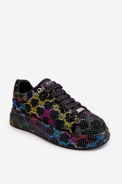 Damskie Buty Sportowe Z Dżetami GOE LL2N4010 Czarne
