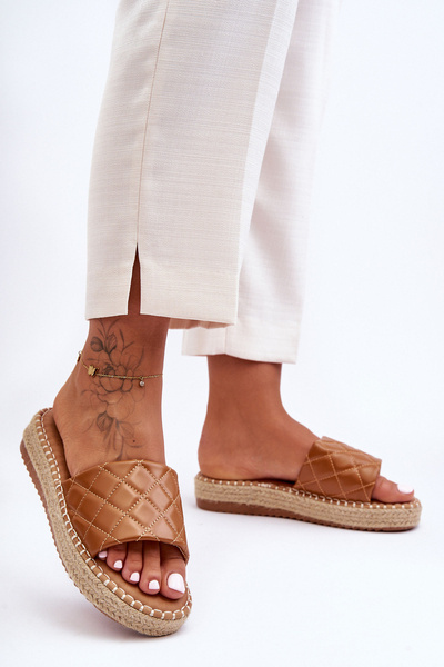 Damskie Klapki Na Platformie Camel Lullaby