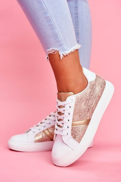 Damskie Sportowe Buty Eleganckie Białe Poppy