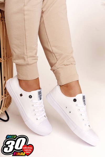 Wspieraj WOŚP Damskie Białe Trampki BIG STAR AA274010