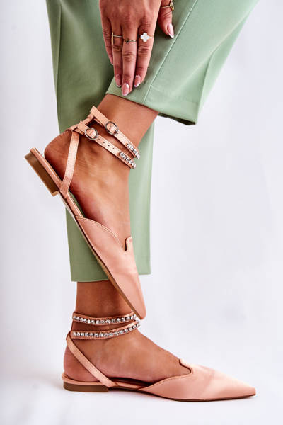 Damskie Sandały Z Noskiem W Szpic Różowe Amisha