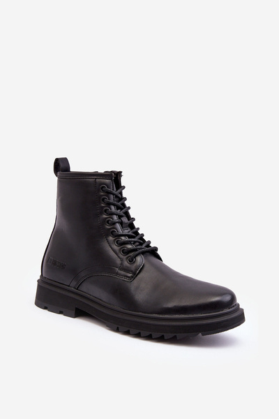 Trapery Botki Ocieplane Na Suwak Czarne Big Star MM174080