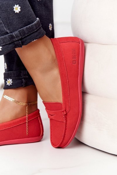Damskie Zamszowe Mokasyny Big Star HH274668 Koralowe