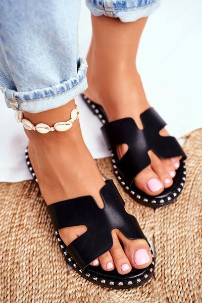 Klapki Damskie Dżety Czarne Montiago