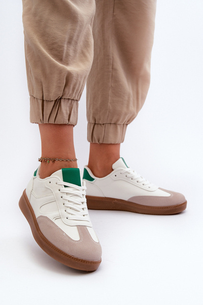 Sneakersy Buty Sportowe Niskie Damskie Białe Uvetta