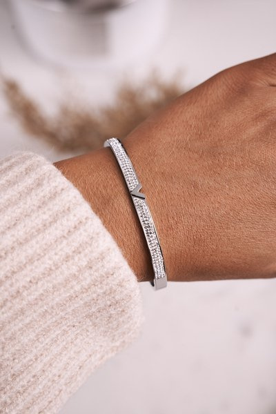 Bransoletka Stalowa z Cyrkoniami Srebrna Venus