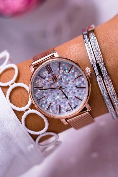 Damski Zegarek Michael John Różowe Złoto Eneli