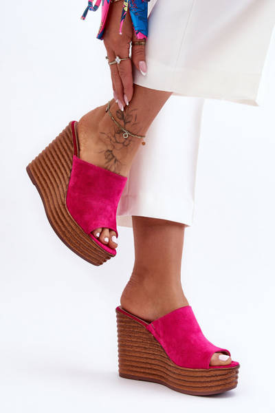 Lekkie Klapki Na Masywnej Platformie Fuksja Good Vibe