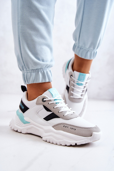 Damskie Buty Sportowe Big Star JJ274A412 Biało-Czarne