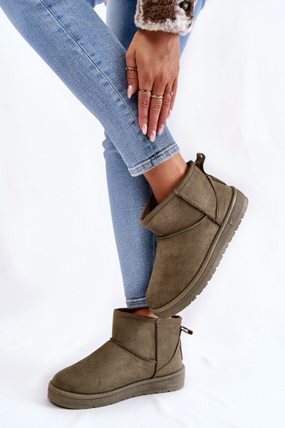 Damskie Ocieplane Śniegowce Big Star KK274292 Khaki