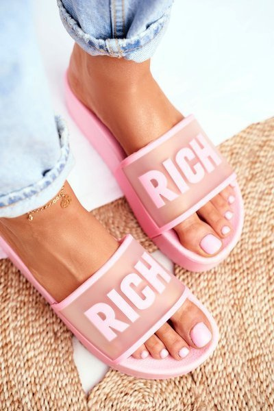 Damskie Klapki Na Platformie Różowe RICH