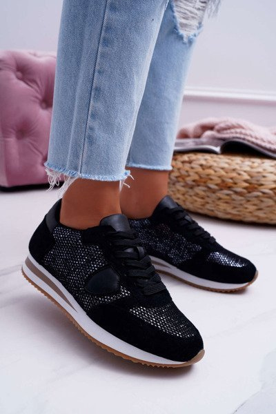 Damskie Sportowe Buty Czarne Mundo