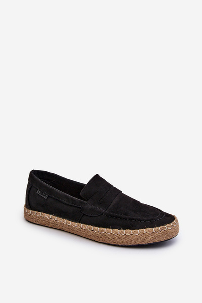 Eko Zamszowe Espadryle Męskie Big Star NN174046 Czarne