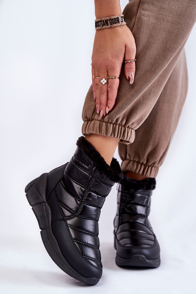 Damskie Śniegowce Na Suwak Czarne Senia