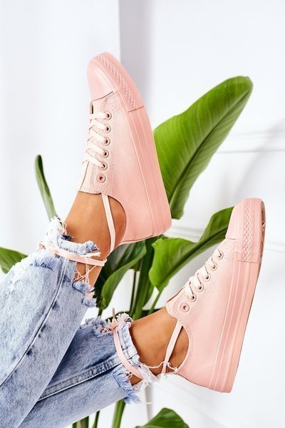 Damskie Klasyczne Trampki Różowe Ecoma