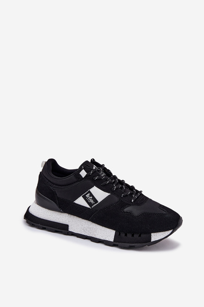 Sneakersy Męskie Na Platformie Lee Cooper LCJ-25-03-3378M Czarne