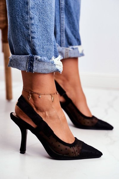 Szpilki Damskie W Szpic Siateczka Lolita