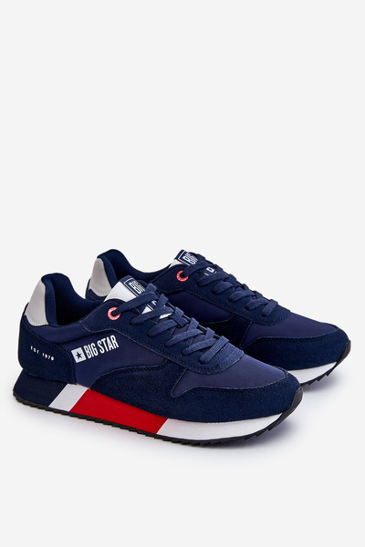 Męskie Buty Sportowe Memory Foam System Big Star LL174159 Granatowe