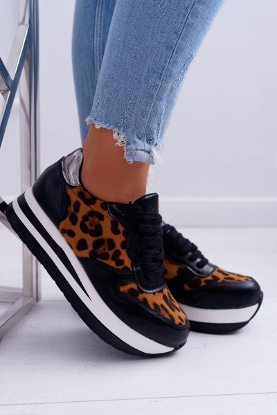 Sportowe Damskie Buty W Panterkę Gruba Podeszwa OHH!