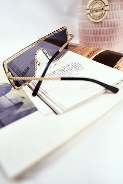 Okulary Przeciwsłoneczne Prius PRE-12 czarne Gradient Łańcuszek