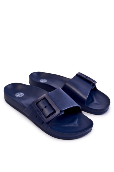 Klapki Damskie Z Klamrą Big Star FF274A388 Granatowe