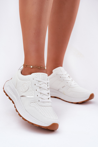 Sneakersy Damskie Na Platformie Big Star RR274487 Hi-Poly System Białe