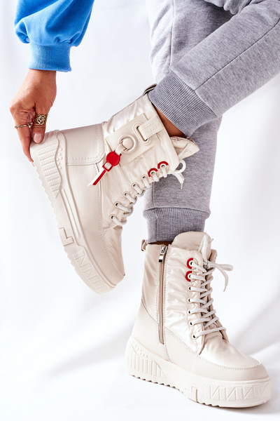 Damskie Śniegowce Beżowe Cascia