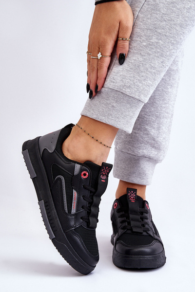 Damskie Niskie Sneakersy Cross Jeans LL2R4012C Czarne