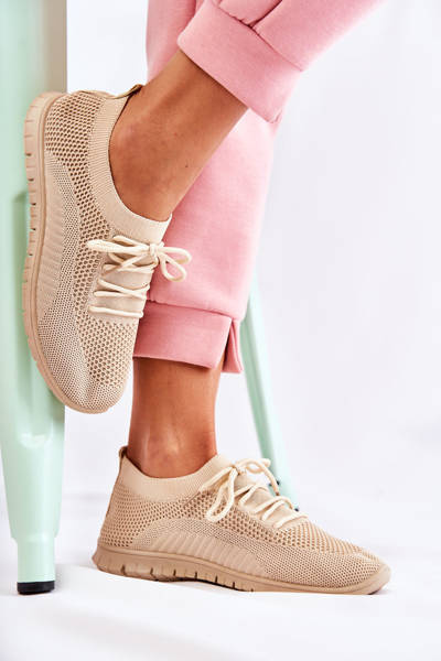 Damskie Wsuwane Sportowe Buty Beżowe Sequro