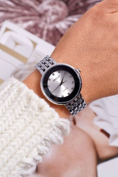 Damski Zegarek Ernest Srebrny Beauty