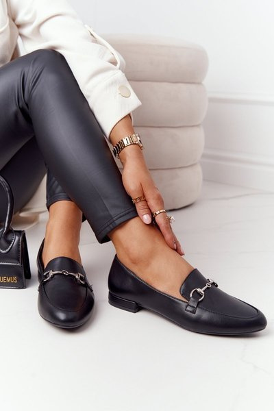 Damskie Mokasyny Sergio Leone MK733 Czarne