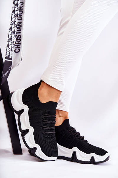 Damskie Wsuwane Sneakersy Czarne Dayen