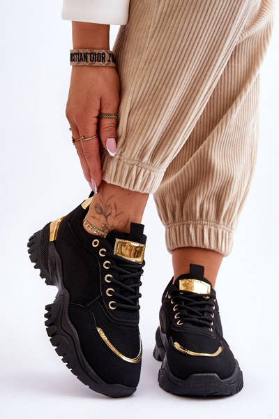 Klasyczne Sportowe Buty Na Platformie Czarne Need It