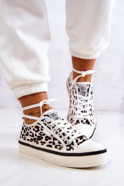 Damskie Trampki Pantera BIG STAR JJ274615 Białe