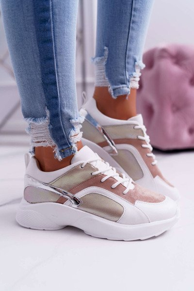 Sportowe Damskie Buty Różowe Mindley