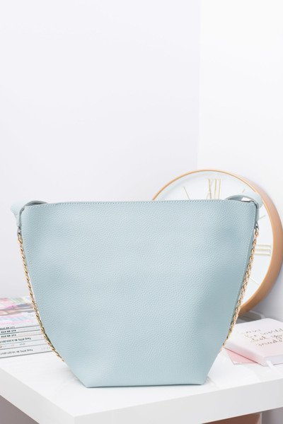 Turkusowa Torebka Damska A4 Shopper Bag