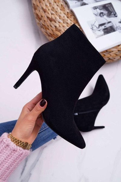 Botki Damskie Na Szpilce Zamszowe Famaq