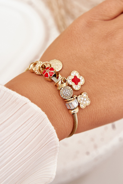 Bransoletka z Zawieszkami Charms Złota