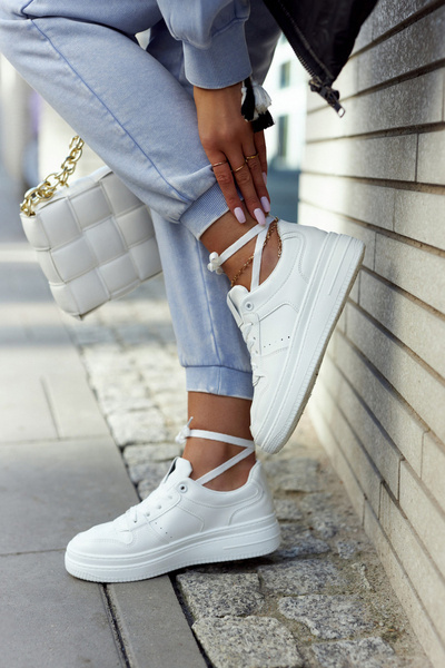 Sportowe Damskie Buty Białe New Haven