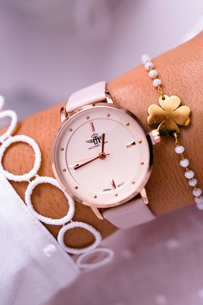 Damski Zegarek Michael John Beżowy Skadiara