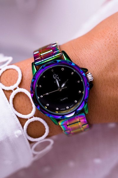 Damski Zegarek GG Luxe Fioletowy Rhaza