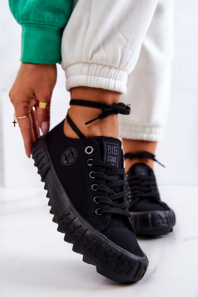 Damskie Trampki Tenisówki BIG STAR JJ274510 Czarne