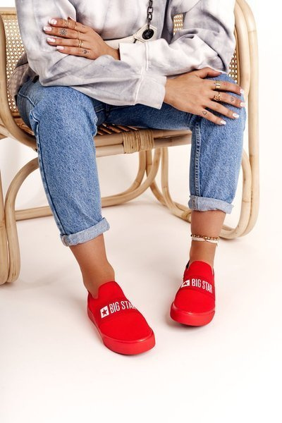 Damskie Tenisówki Slip-on Big Star FF274220 Czerwone