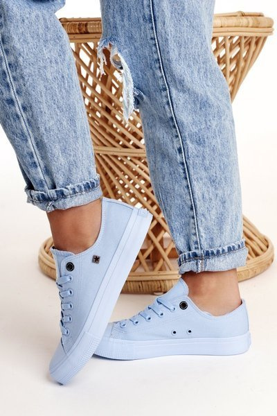 Damskie Klasyczne Niskie Trampki BIG STAR AA274029 Jasno Niebieskie