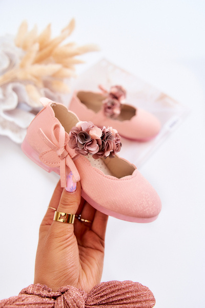 Dziecięce Balerinki Na Rzepy Kwiaty Różowe Caitlin