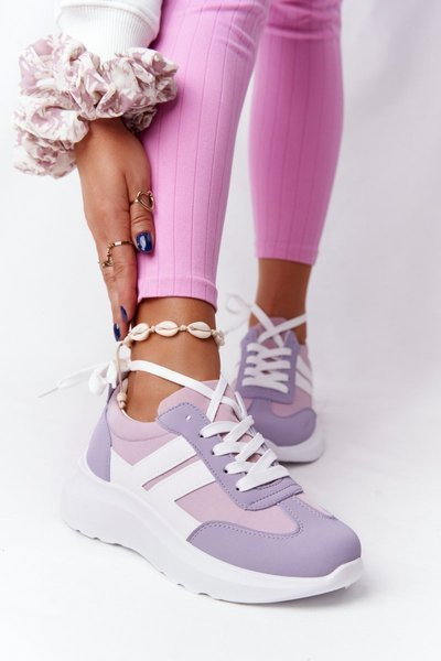 Damskie Sportowe Buty Sneakersy Fioletowe Holiday