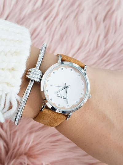 Damski Brązowy Zegarek Ernest Harmon